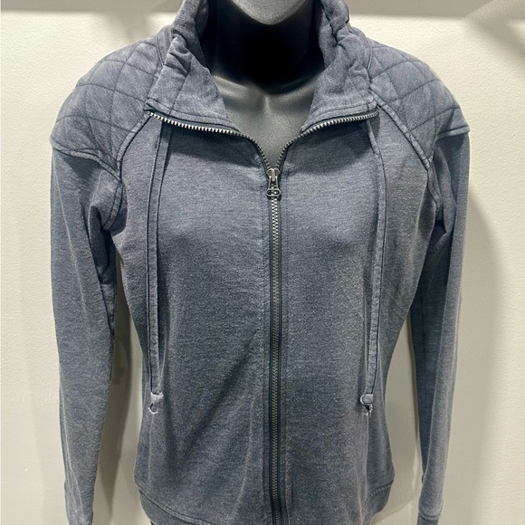 Converse One Star Gray Quilted Zip-Up Jacket Small - Picture 2 of 9